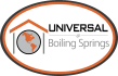 the logo for universal boiling springs