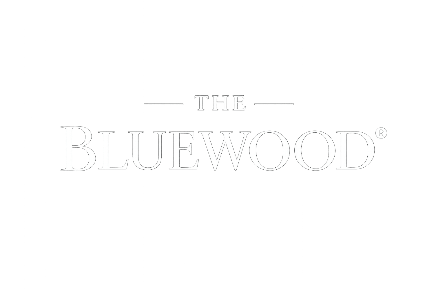The logo for The Bluewood is displayed on a black background.