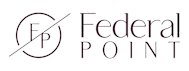 A logo with a circle and a line through it with the letter P and the words Federal Point.