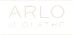 A black and white logo with the words "ARLO of Olathe" written on it.