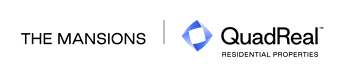 The Mansions logo is displayed next to the QuadReal logo.
