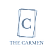 A graphic with a blue C in a frame and the words "The Carmen" below it.