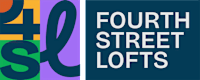 A graphic with the words Fourth Street Lofts.