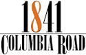 The image shows the number 1841 in black and orange with the words Columbia Road underneath in black.