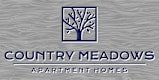 A logo for Country Meadows Apartment Homes featuring a tree.
