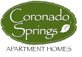 the logo for coronado springs apartment homes