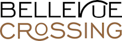 The image shows the words "Bellevue Crossing" in a stylized font.