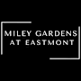 A black background with the words "Miley Gardens at Eastmont" written in white.