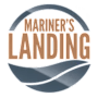 A logo with the words "Mariner's Landing" in orange and blue.