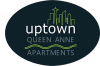 the logo for uptown queen