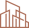 the outline of a building is shown on a white