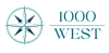 A compass rose with the words 1000 West written below it.