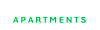 The image displays the words "Carden Estates Apartments" in green text on a dark background.
