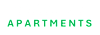 A green background with the words "Crosswinds Apartments" written in white.