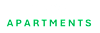 The image displays the words "CUSTER APARTMENTS" in green text on a dark background.
