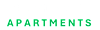 The image displays the words "GEARY ESTATES" and "APARTMENTS" in large, bold letters.
