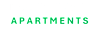 The image displays the words "LOOMIS ESTATES" and "APARTMENTS" in large, green letters.