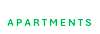 A green sign with the words "Mitchell Apartments" written in white.