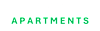 The image displays the words "POPE" and "APARTMENTS" in large, green letters.