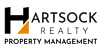 The image is a logo for Hartsock Realty Property Management.