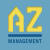 the logo for management is shown in a blue background
