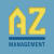 the logo for management is shown in a blue background