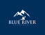 a logo design for blue river apartments