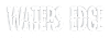 The image shows a logo for "Waters Edge Apartments".