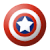 A red, white, and blue shield with a star in the center.