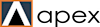 A black and white triangle with the word apex below it.