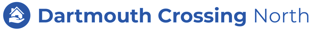 The image is a logo for Dartmouth Crossing North.