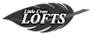 A logo with a leaf design and the words "Little Crow LOFTS".