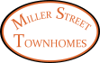 a circle with the words miller street townhomes