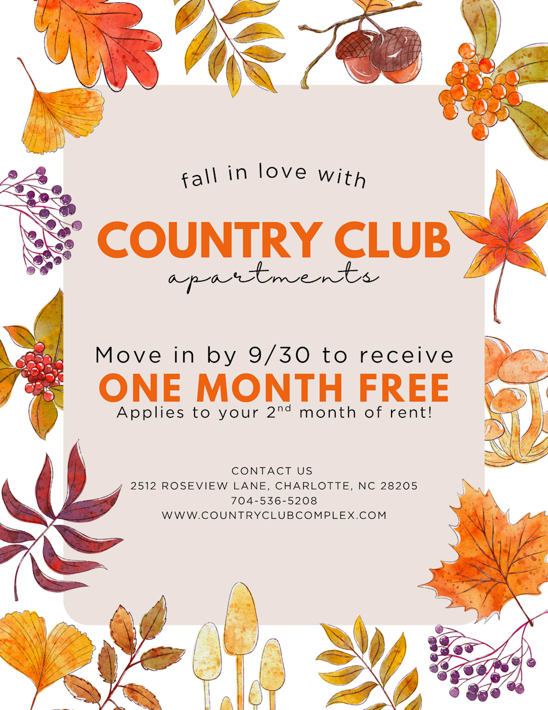 Country Club Fall Special