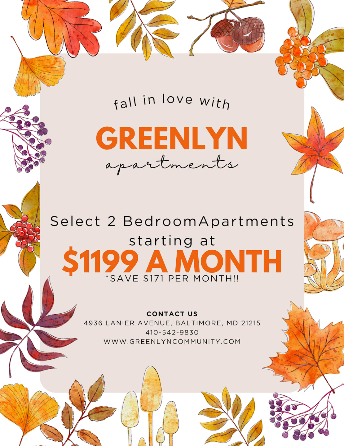 Greenlyn Fall Special