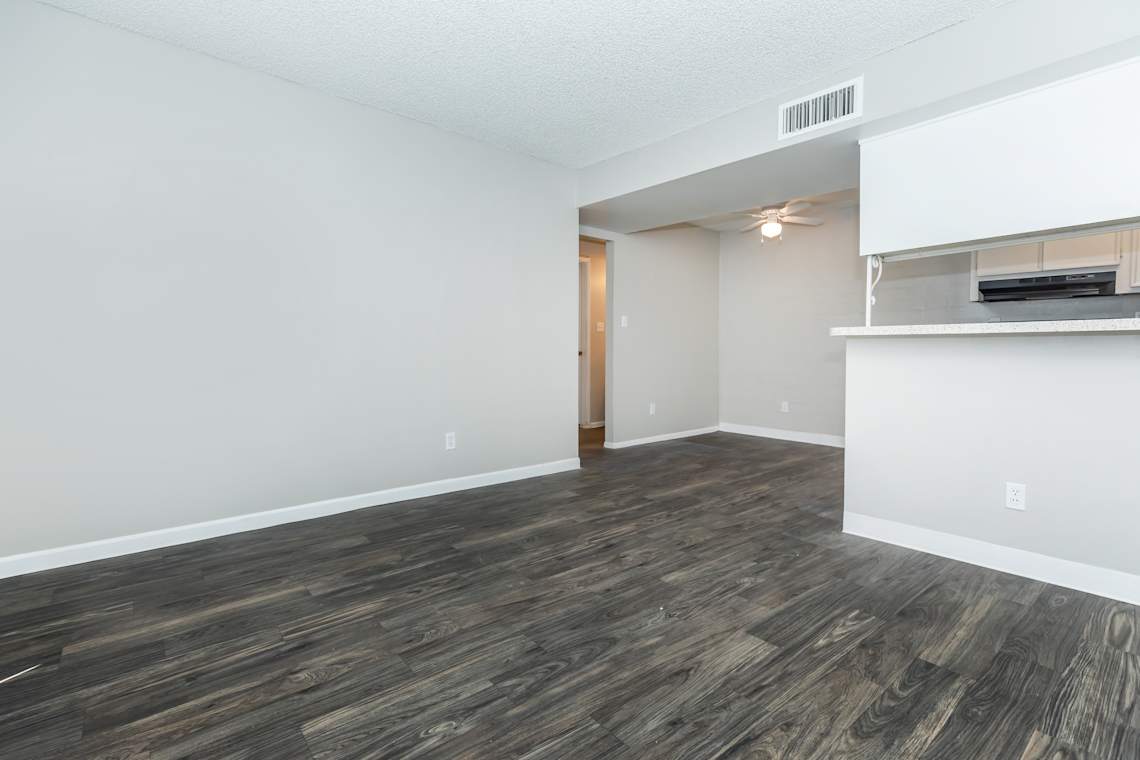 Unfurnished apartment interior at The Cara Apartments.