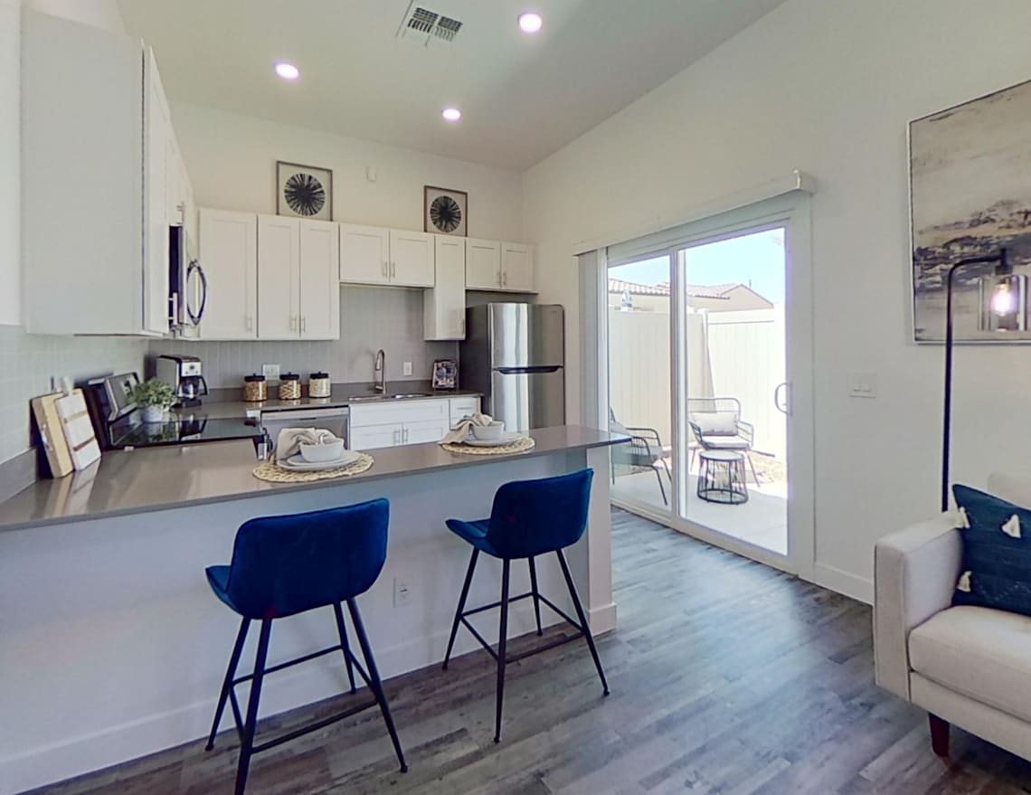 Apartment kitchen — representative home at Allero 59.