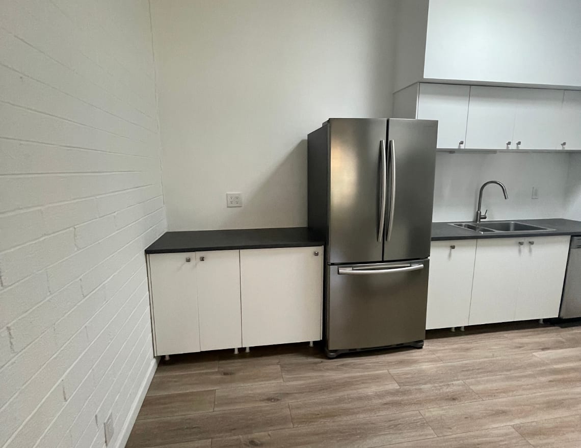 Apartment kitchen at Colter Apartments.