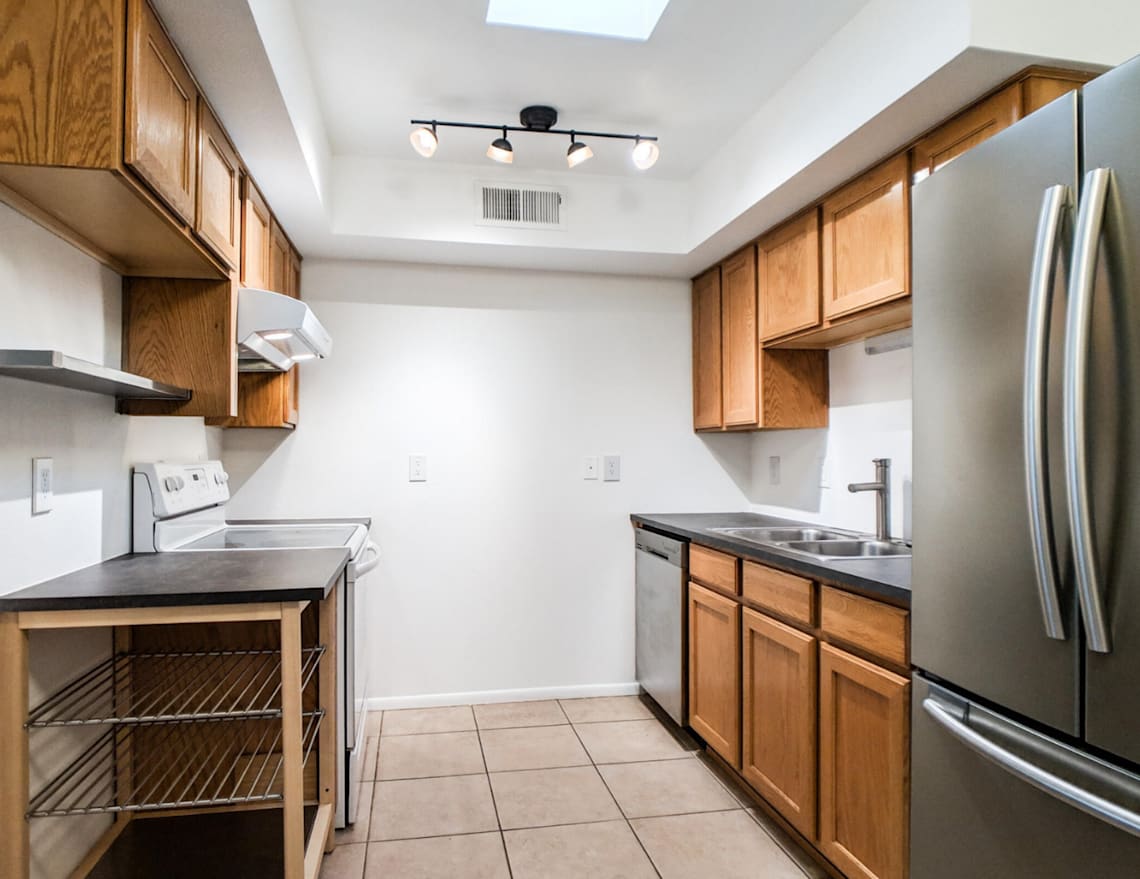 Apartment kitchen at Colter Apartments.