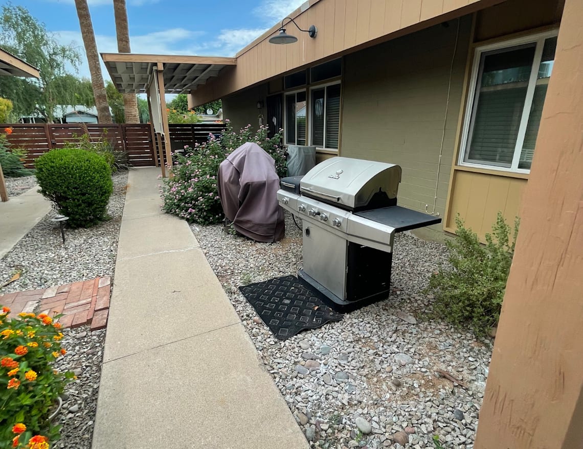 Outdoor grills at Colter Apartments.