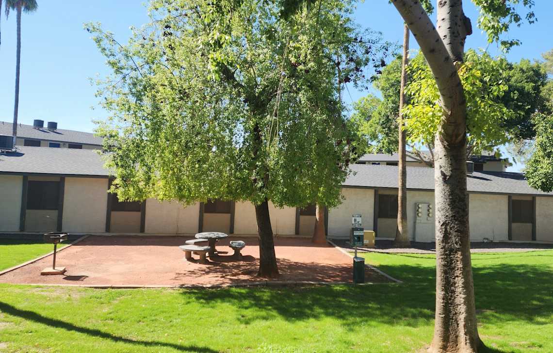 Shared outdoor space at Montecito Apartments.