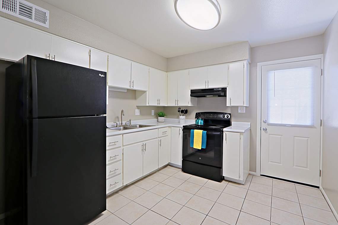 Apartment kitchen — representative home at Villas on 28th.