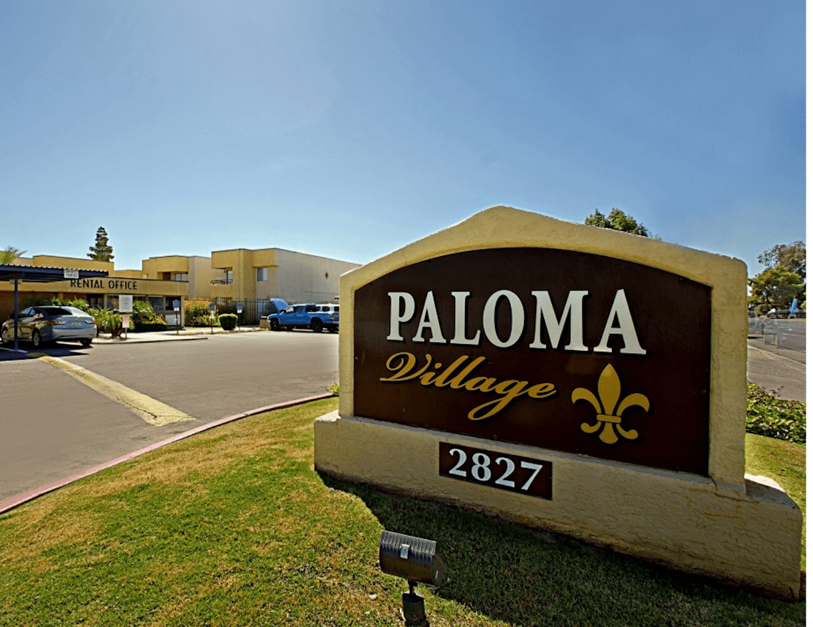 Community entrance at Paloma Village.