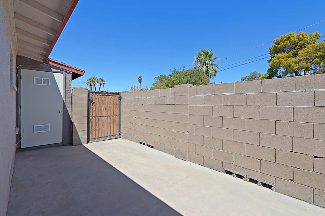 Private outdoor area shown at Villas on 28th.