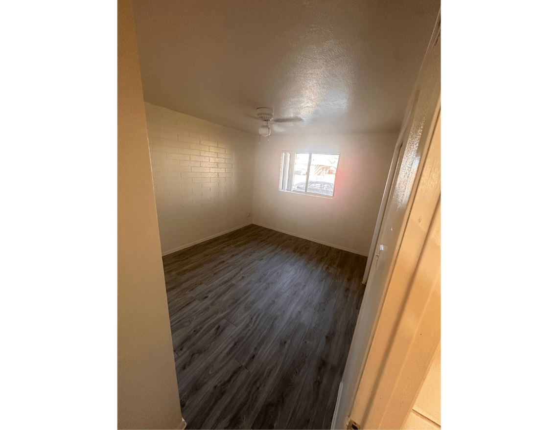Unfurnished bedroom — representative home at Paradise Village Apartments.