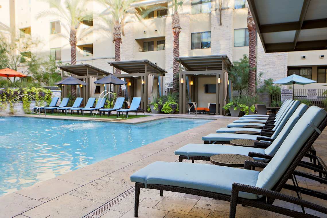 Pool and poolside area at Biltmore at Camelback.