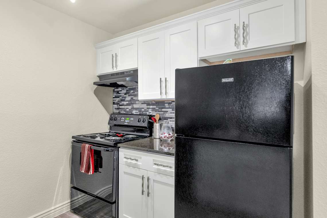 Apartment kitchen — representative home at Urban Walk Apartments.