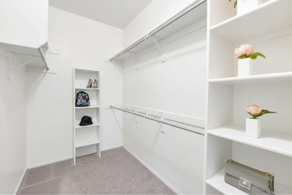 Walk-in closet — representative home at Ventura Vista.