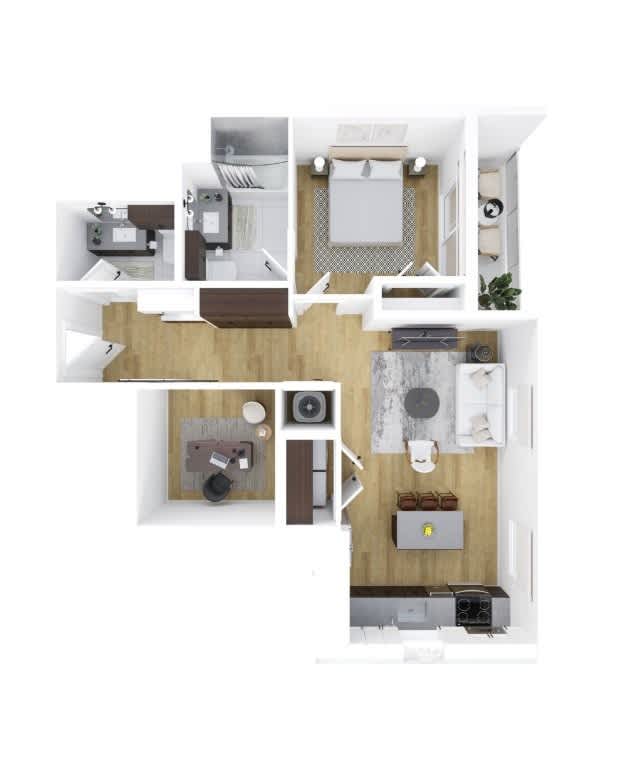 3D apartment layout preview at Ragsdale.