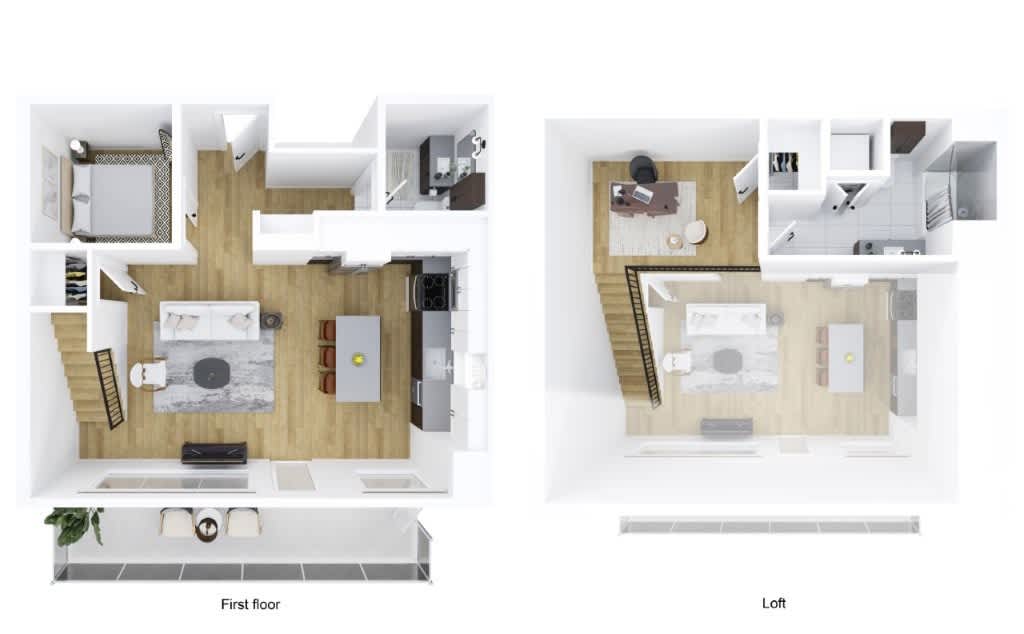 3D apartment layout preview at Ragsdale.